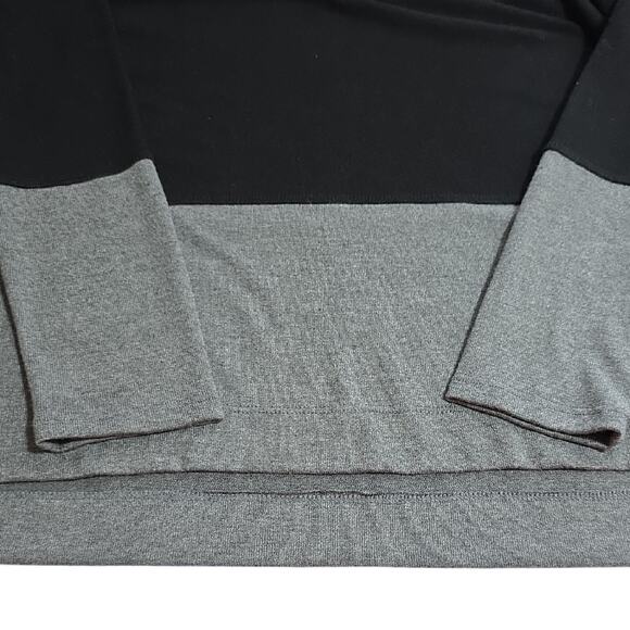 Karen Kane Women Sz M Black Grey Colorblock Whimsigoth Made in USA Knit Tunic - Picture 5 of 11